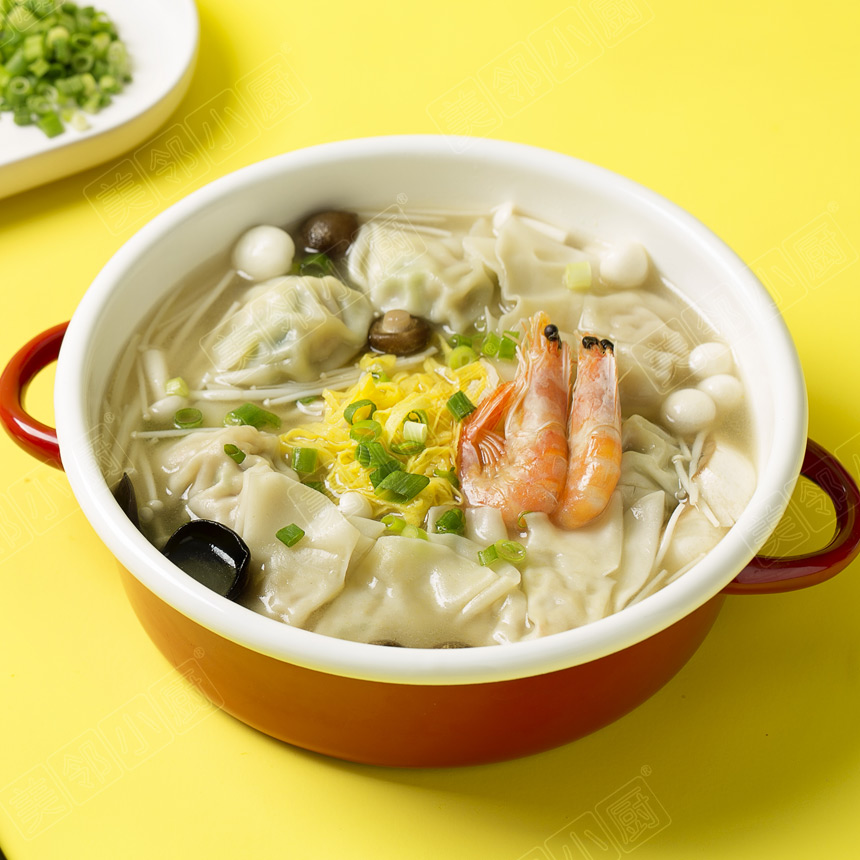菌湯蝦仁餛飩